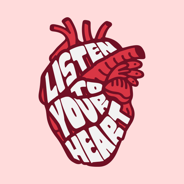 Vintage Listen to Your Heart // Retro Quote Motivation by Now Boarding