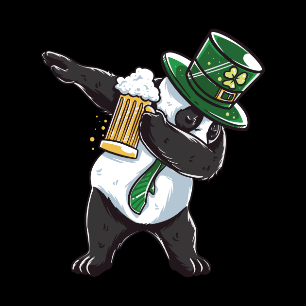 Funny St Patricks day Panda shirt - perfect outfit by Pummli