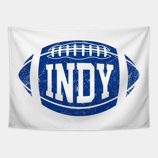 INDY Retro Football - White Tapestry by KFig21