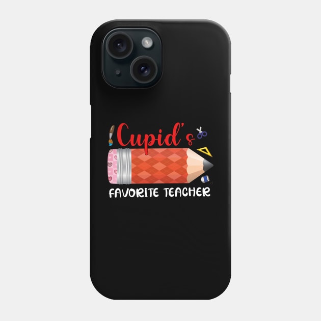Cupid's Favorite Teacher Phone Case by Quotes NK Tees