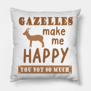 Saying Gazelles Happy Print Africa Safari Pillow