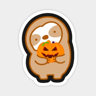 Cute Halloween Trick or Treat Sloth Magnet