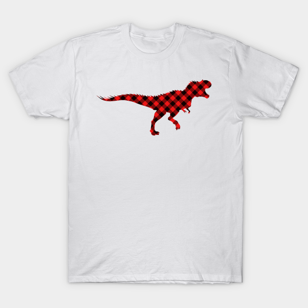 Discover buffalo plaid dinosaur - Dinosaur Christmas - T-Shirt
