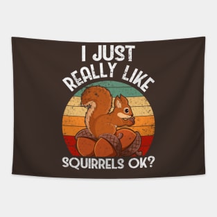 Fall Like Squirrel Tapestry