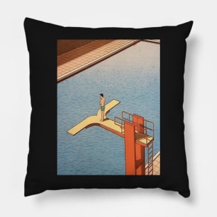 guy billout diving board Pillow