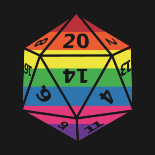 Tabletop RPG Dice LGBTQIA Gamer T-Shirt