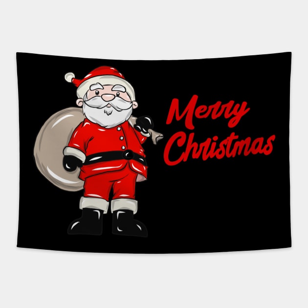 Merry Christmas Santa Claus Tapestry by LennartDesigns