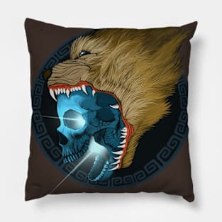 Grizzly Skull Pillow