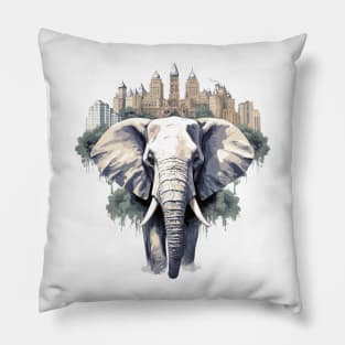 Majestic Elephant Animal Beauty Nature Wildlife Discovery Pillow