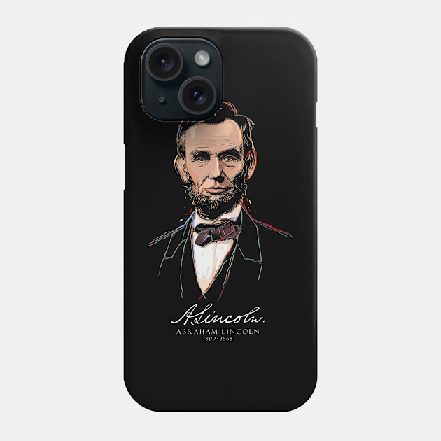 Abraham Lincoln, Portrait-USA-Pop Art Phone Case by StabbedHeart