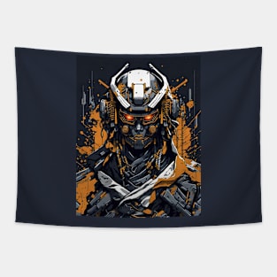 robot ninja streetwear t-shirt design Tapestry