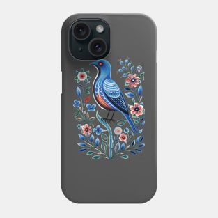 Blue Bird Scandinavian Art Phone Case