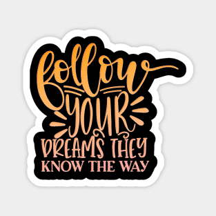 Follow Your Dreams They Know The Way Magnet