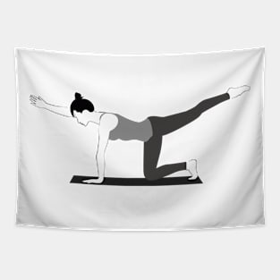 yoga bird dog Tapestry