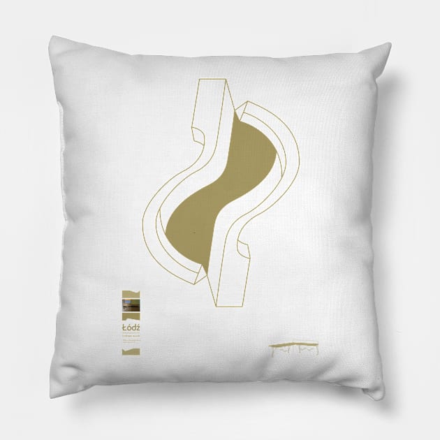 Lodz. My City. DovborZone. Shelf 2. Pillow by typohole