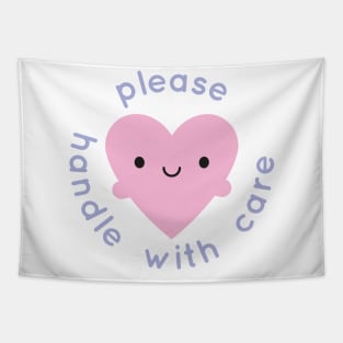 Handle With Care Kawaii Heart Tapestry