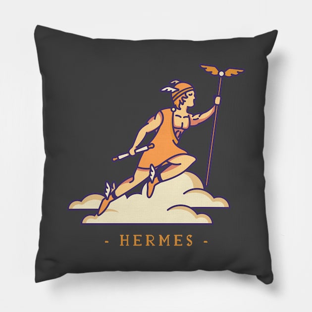 Hermes Gold Sigil Pillow by MimicGaming