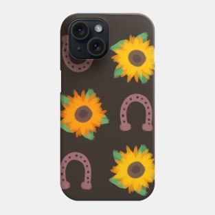 Horseshoes and sunflowers Phone Case