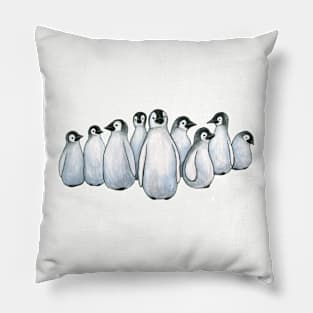 Group of young penguins Pillow