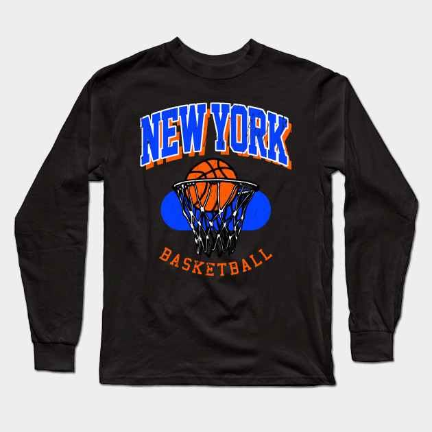 Vintage New York Basketball Nyk Long Sleeve T Shirt Teepublic