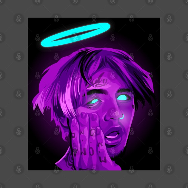 LIL PEEP neon style by Mousely 