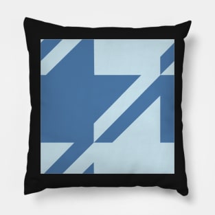 houndstooth pattern blue and light blue Pillow