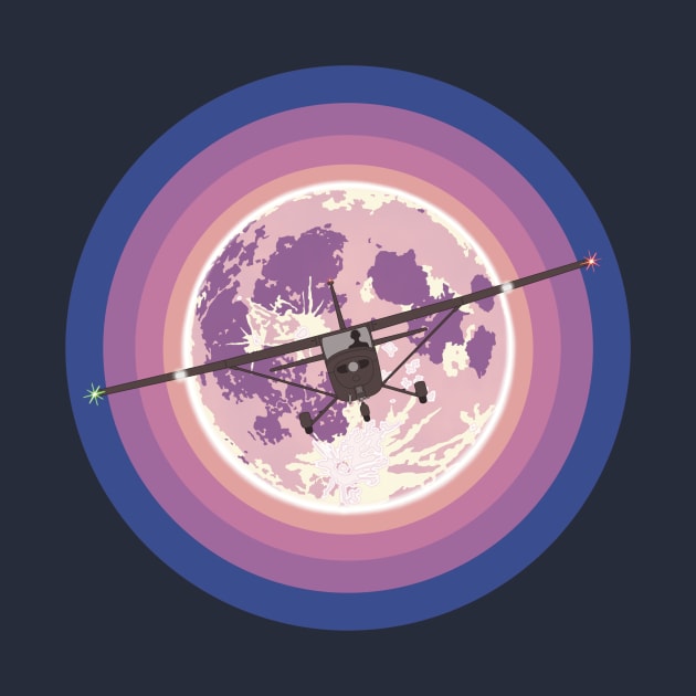 Cessna 172 Purple Moon by Kassi Skye