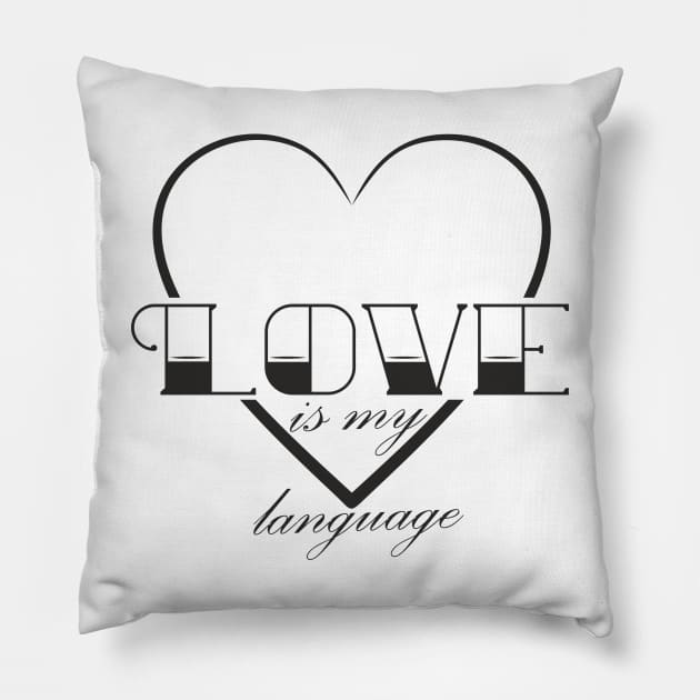 Love is my language Pillow by aceofspace