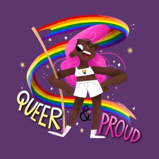 Queer & Proud - rainbow heart T-Shirt