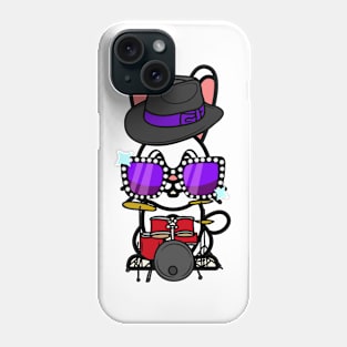 Funny bunny is playing the drums Phone Case