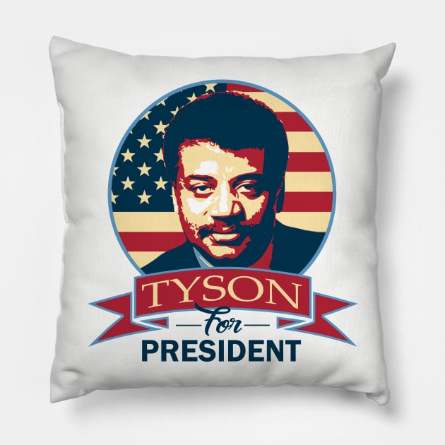 Neil Degrasse Tyson For President Pillow by Nerd_art