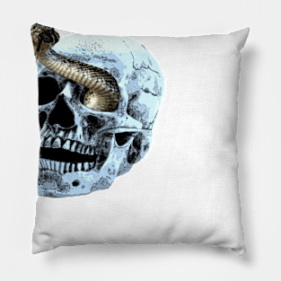 snake and skull Pillow