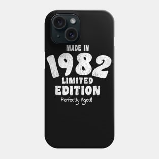 37th Birthday Gift Distressed Text 1982 Phone Case