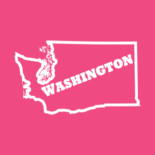 Washington Outline Text T-Shirt