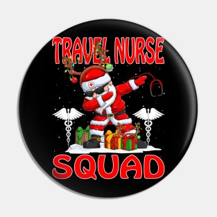 Christmas Travel Nurse Squad Reindeer Pajama Dabing Santa Pin