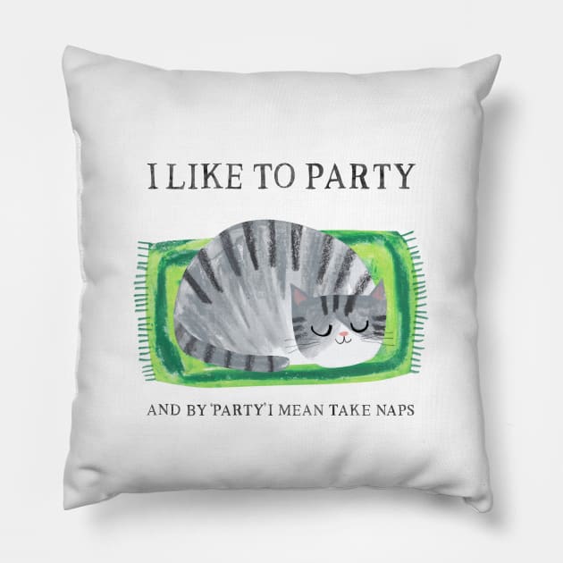 Party Pillow by Planet Cat Studio