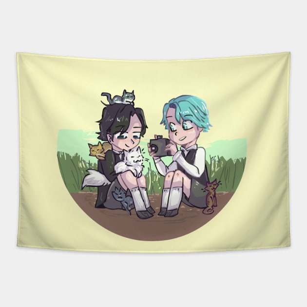 Jumin and V Childhood Tapestry by sky665