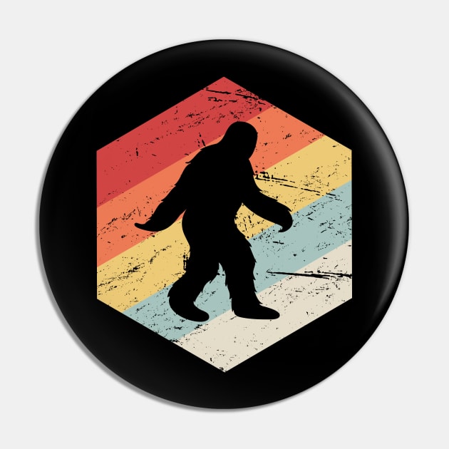 Retro Vintage Bigfoot Sasquatch Conspiracy Theory Pin by MeatMan