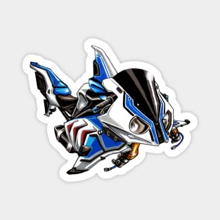 BMW S1000RR Shark White & Blue Magnet