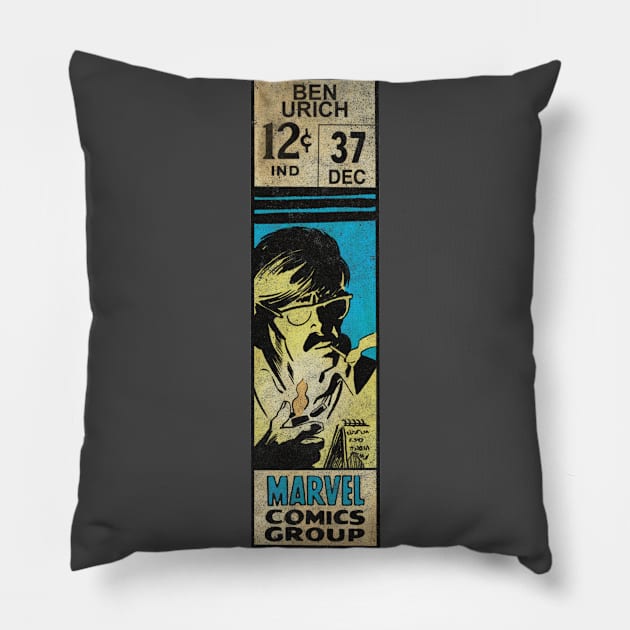 Ben Urich corner box Pillow by ThirteenthFloor