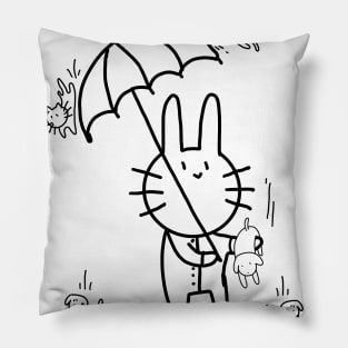 Witty Bunny Cats and Dogs Pillow