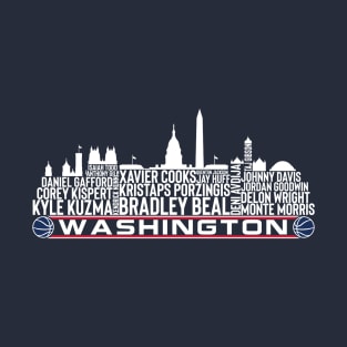 Washington Basketball Team 23 Player Roster, Washington  D.C Skyline T-Shirt