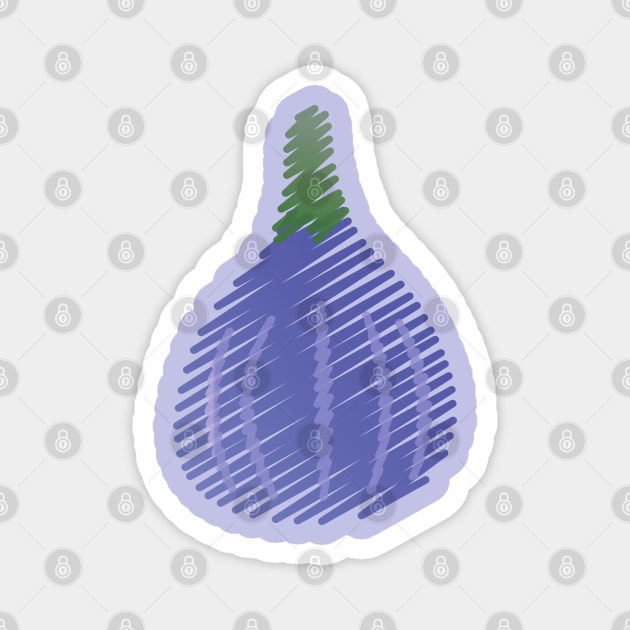 Purple Fig Sketch Magnet by Hedgie Designs