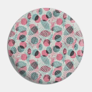 Polka dots nature elements gray Pin