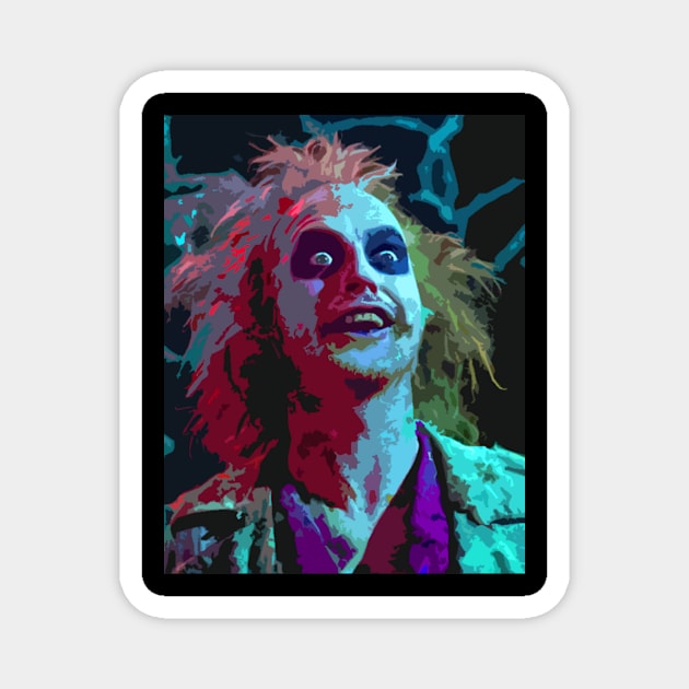 Beetlejuice plus acid equals Beetlejuice Magnet by NeverBob