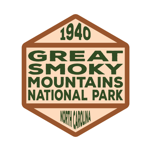 Great Smoky Mountains National Park North Carolina badge by nylebuss