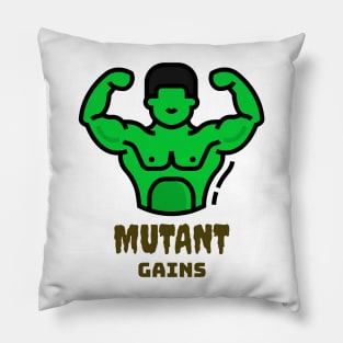 Mutant Gains - Bodybuilding Graphic Pillow
