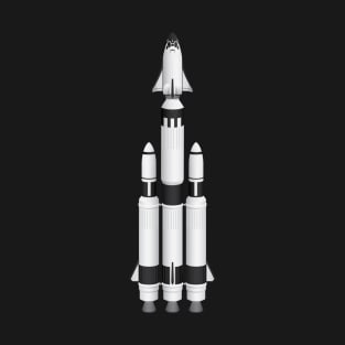 Spaceship Rocket with Boosters and Shuttle T-Shirt