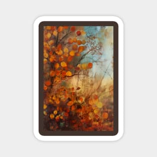 Rusty textured countryside autumn Magnet