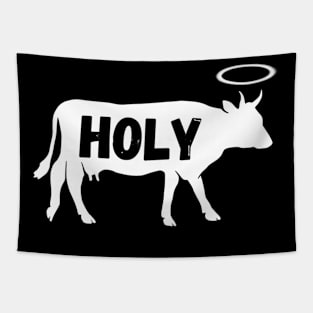 Funny Dairy Farmer Holy Cow Tapestry